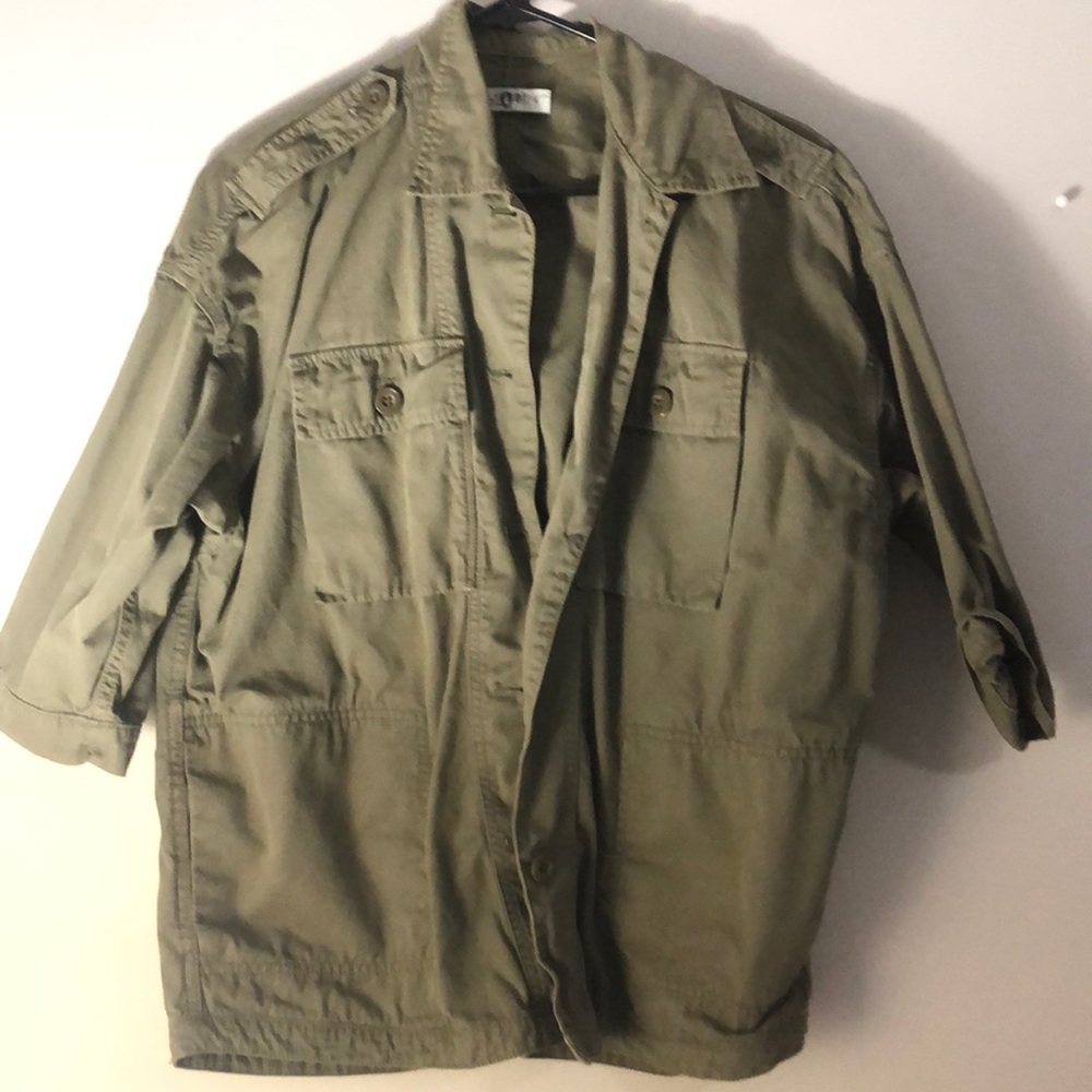 Gap army green utility coat